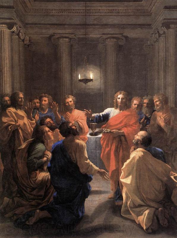 POUSSIN, Nicolas The Institution of the Eucharist af Spain oil painting art